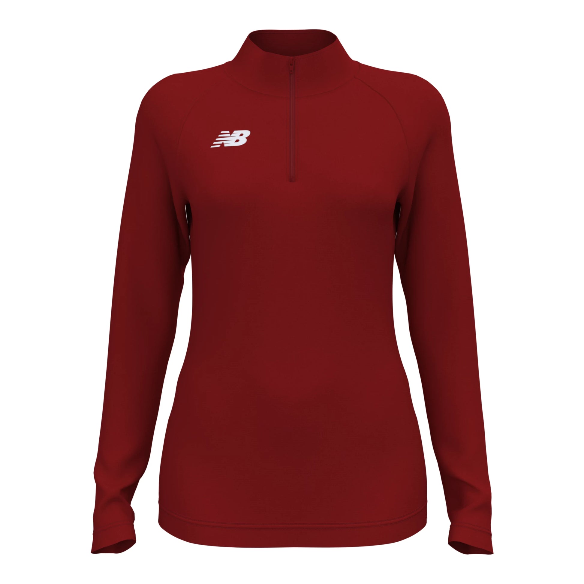 New Balance Women's Athletics Half Zip 2.0 Mercury Red (Front)