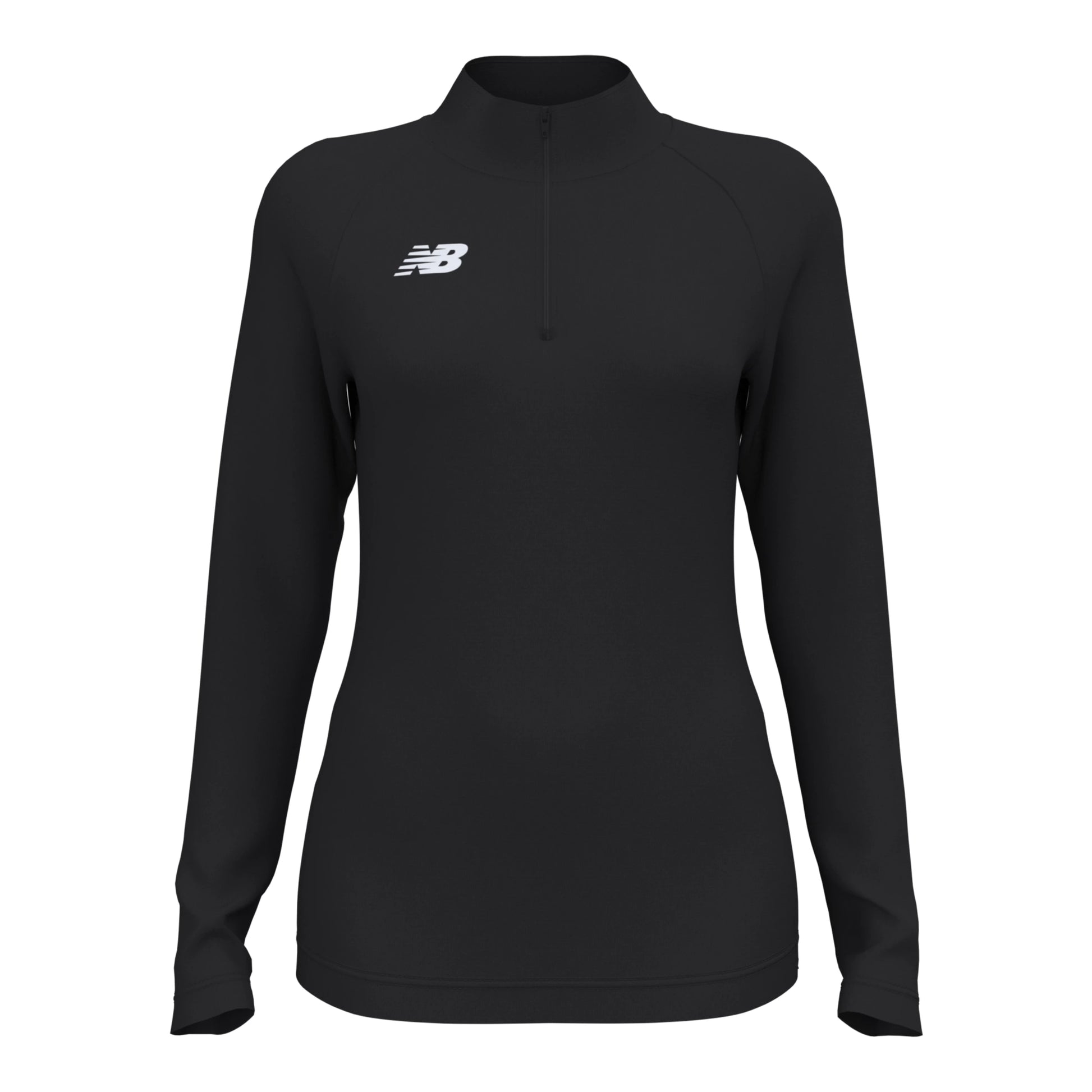 New Balance Women's Athletics Half Zip 2.0 Team Black (Front)