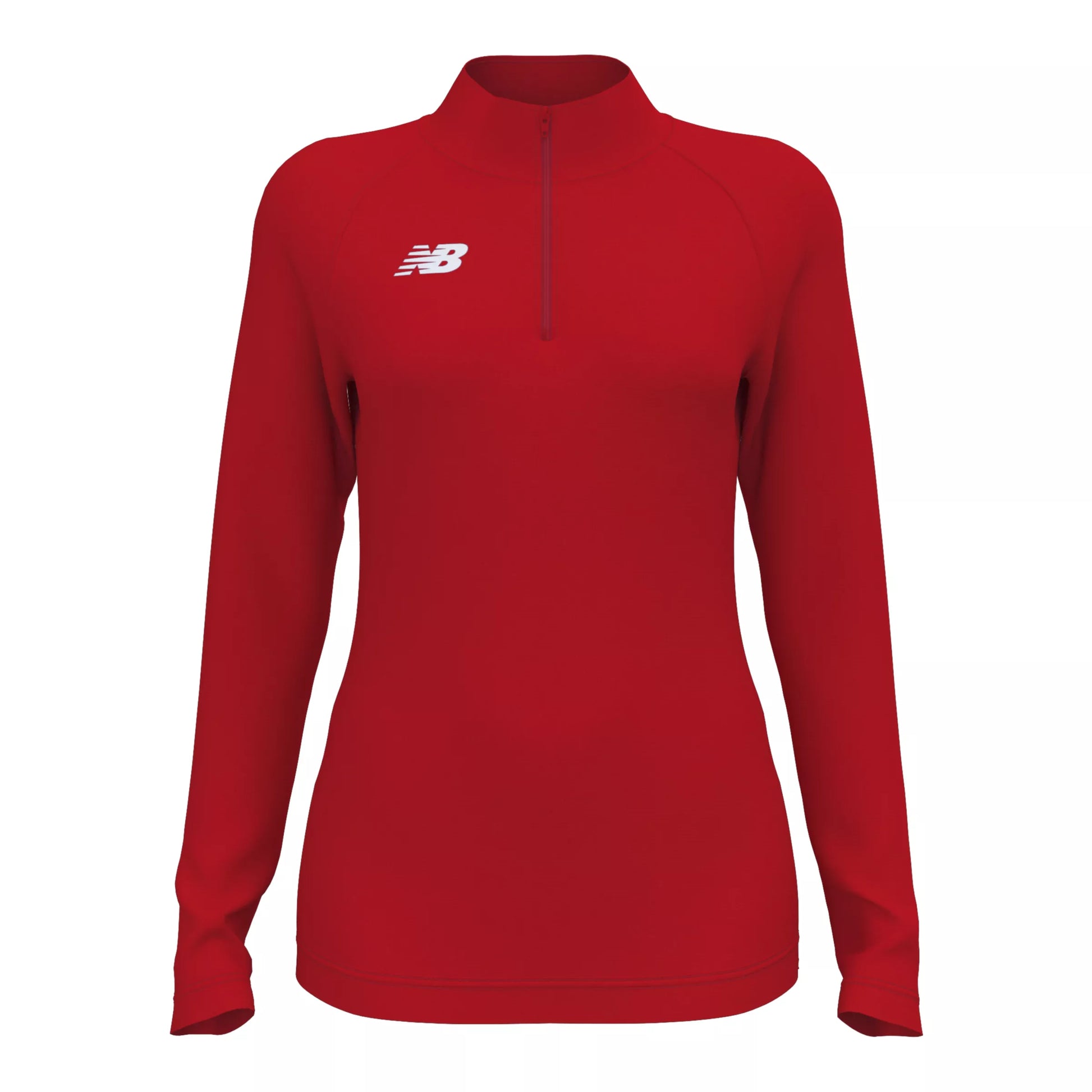 New Balance Women's Athletics Half Zip 2.0 Team Red (Front)