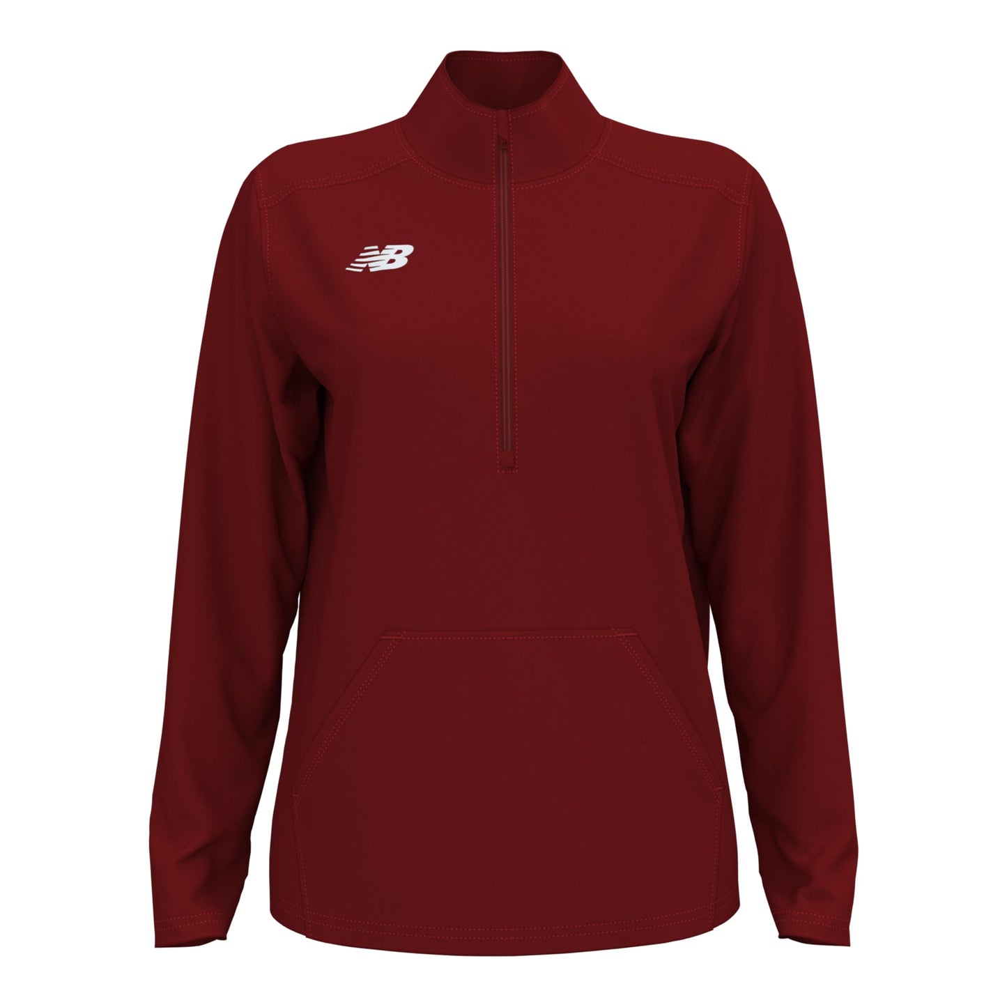 New Balance Women's Midfield Half Zip Mercury Red (Front)