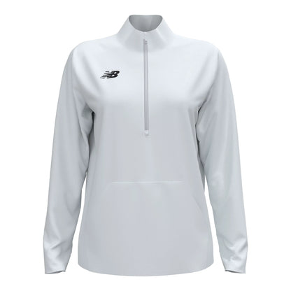 New Balance Women's Midfield Half Zip White (Front)