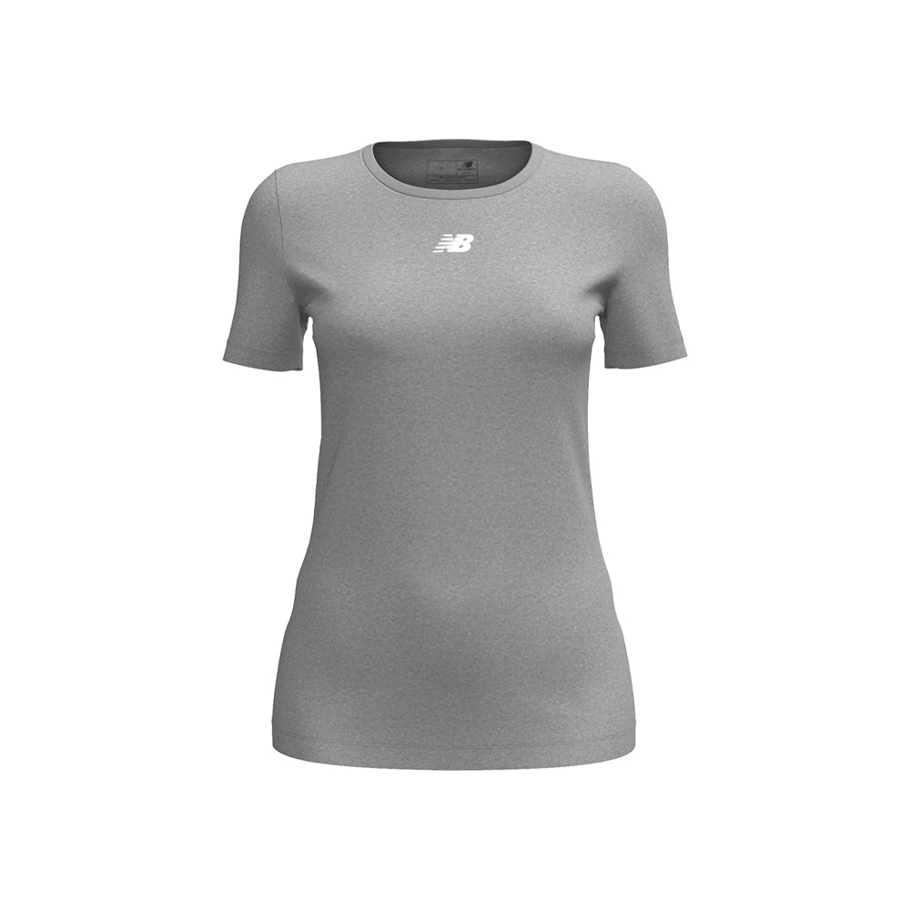 New Balance Women's Nblend T-Shirt Team Heather Grey (Front)