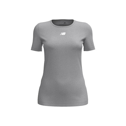 New Balance Women's Nblend T-Shirt Team Heather Grey (Front)
