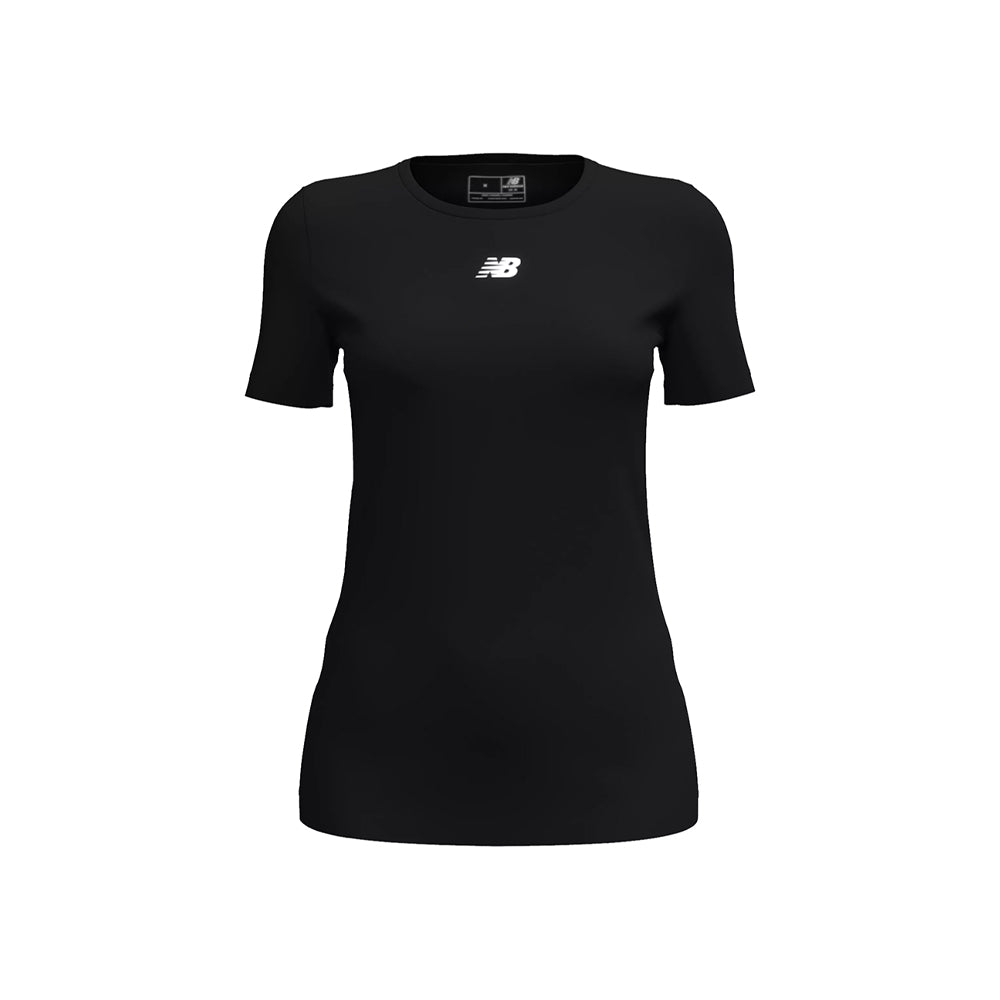 New Balance Women's Nblend T-Shirt Team Team Black (Front)