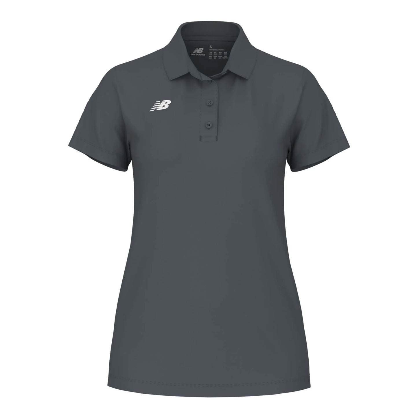 New Balance Women's Performance Polo Graphite (Front)