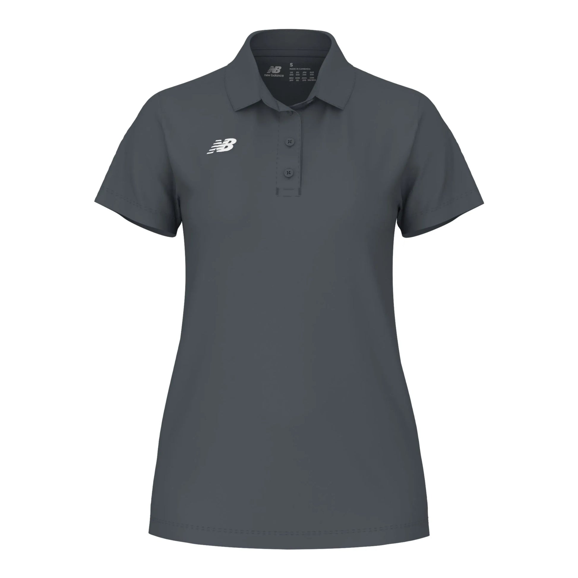 New Balance Women's Performance Polo Graphite (Front)