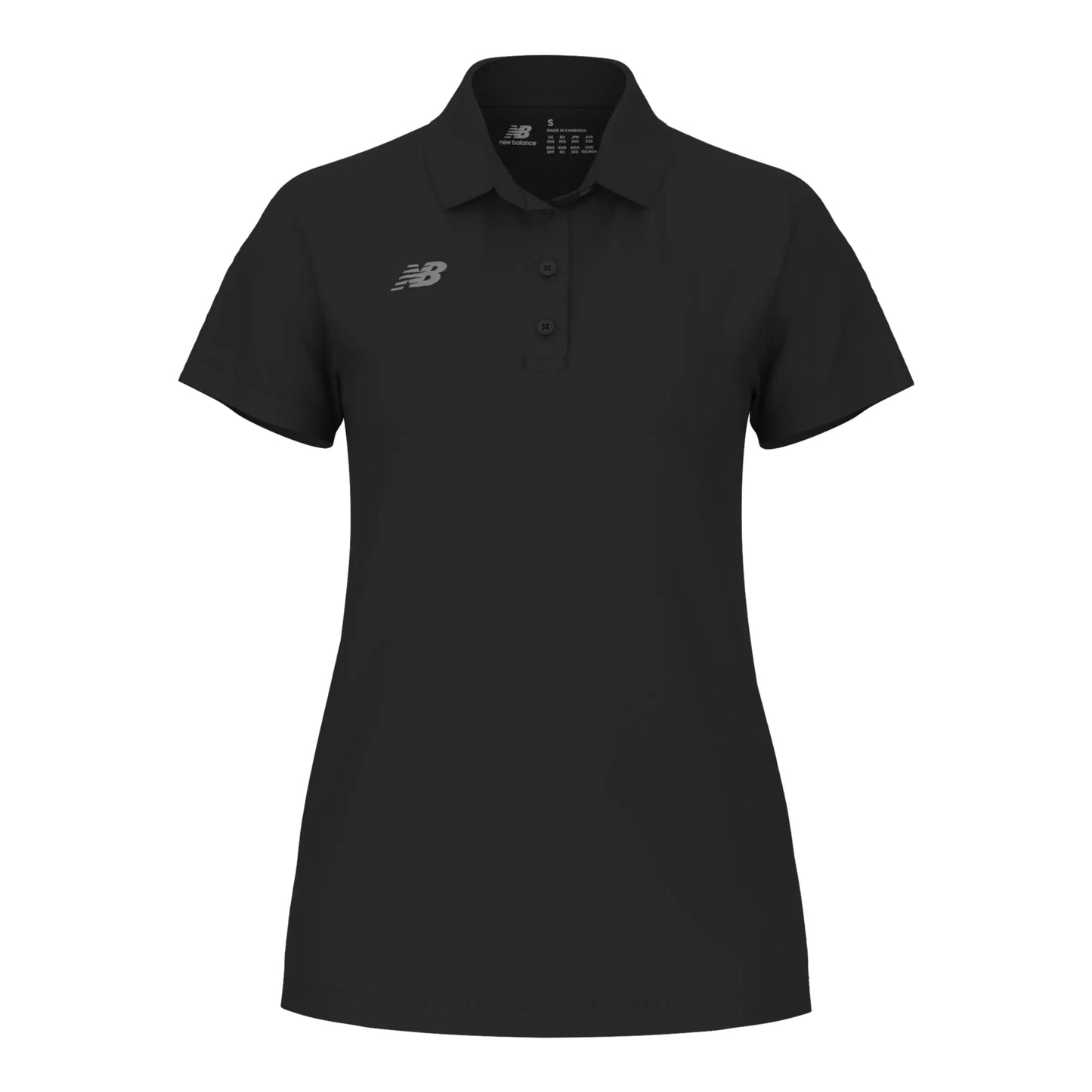 New Balance Women's Performance Polo Team Black (Front)