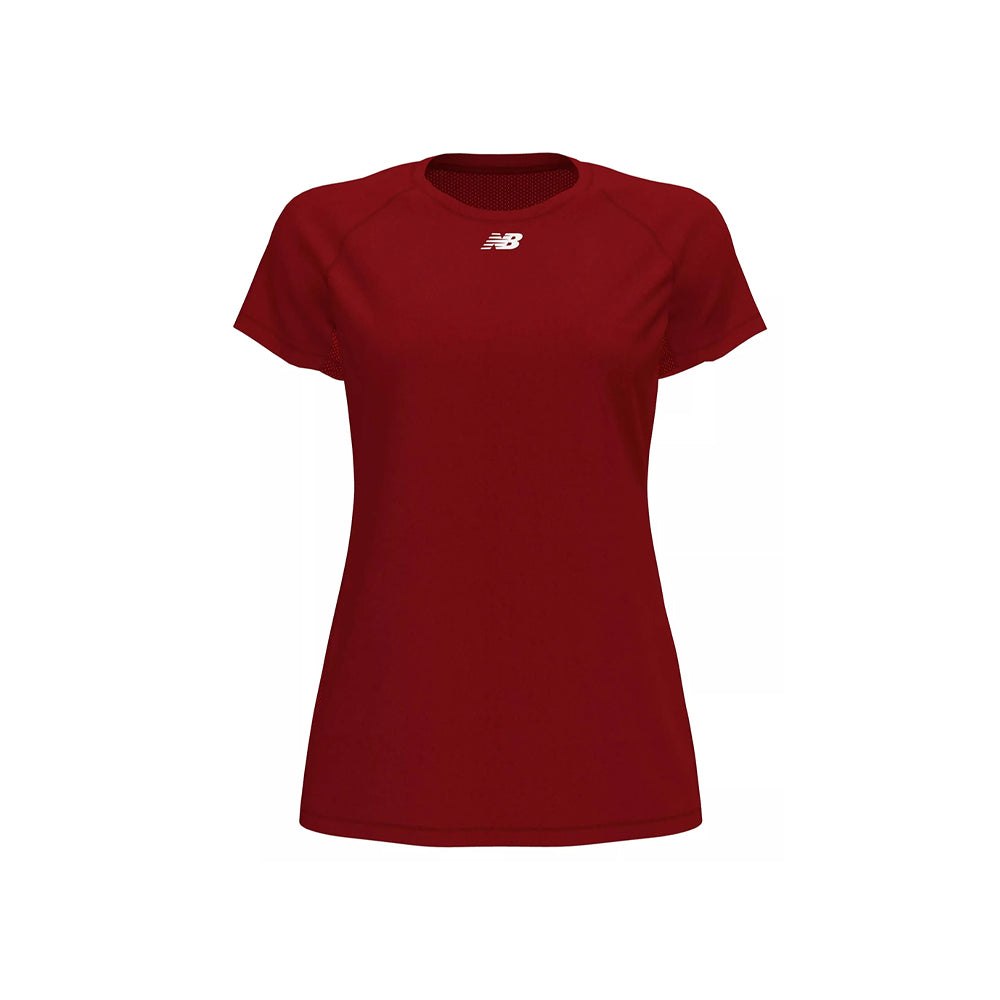 New Balance Women's Raglan Tech T-shirt Mercury Red (Front)