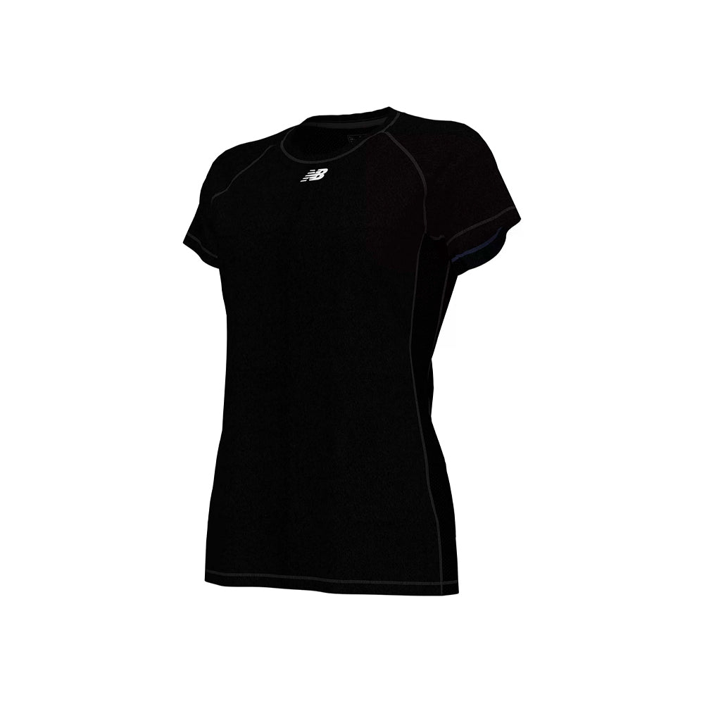 New Balance Women's Raglan Tech T-shirt Team Black (Front)