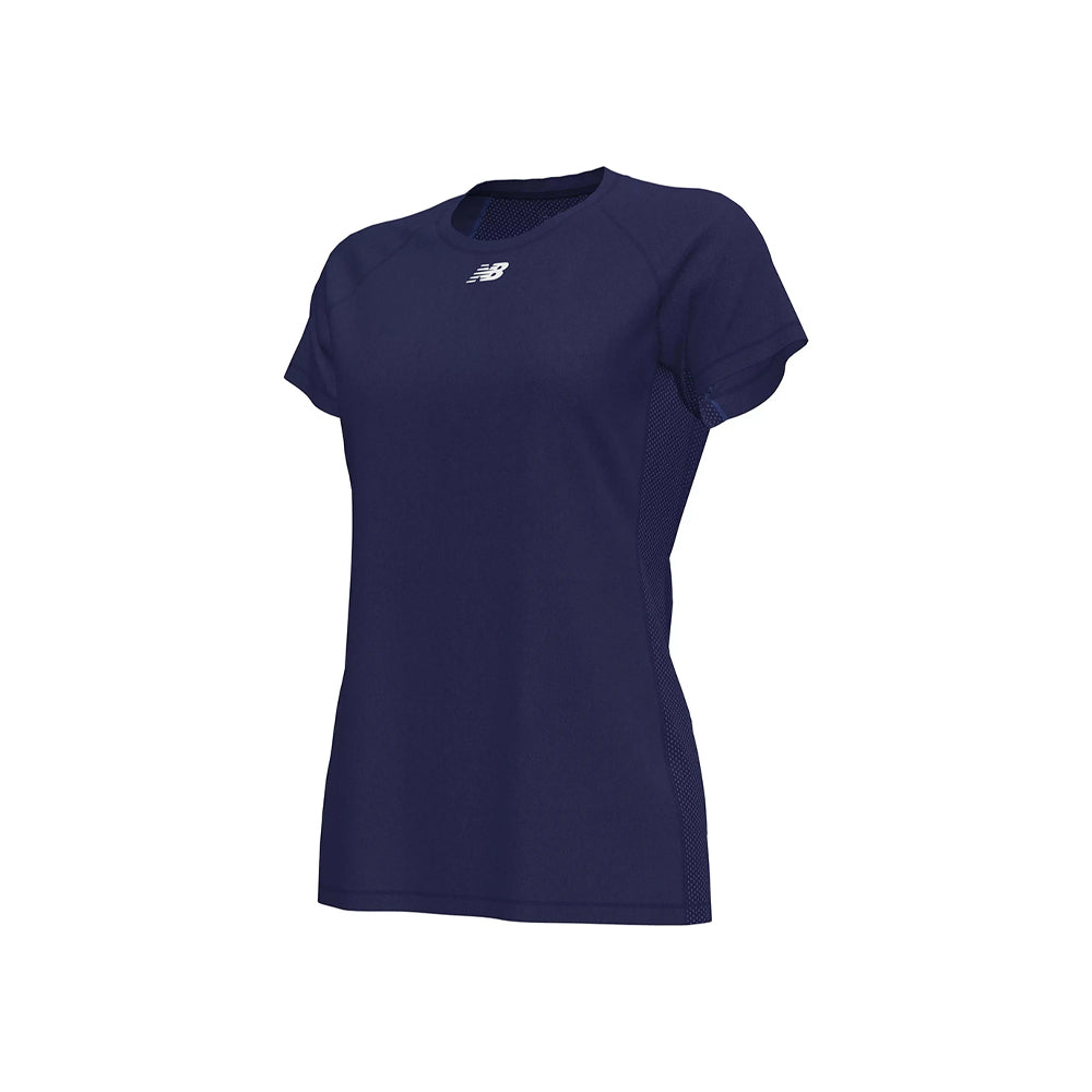 New Balance Women's Raglan Tech T-shirt Team Navy (Front)
