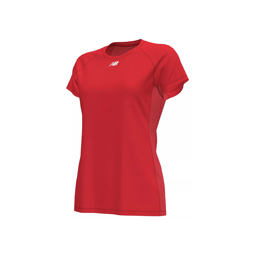 New Balance Women's Raglan Tech T-shirt Team Red (Front)