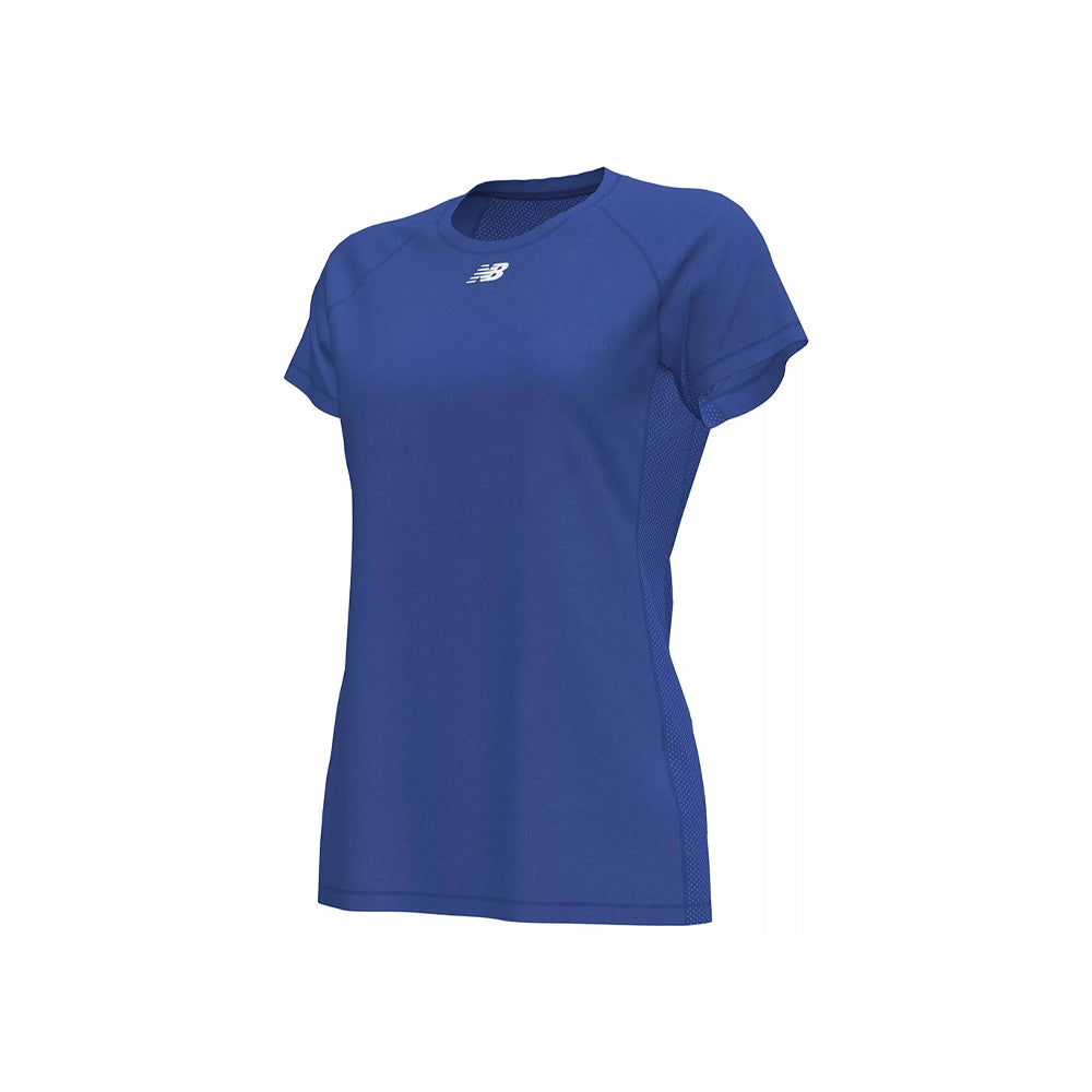 New Balance Women's Raglan Tech T-shirt Team Royal (Front)
