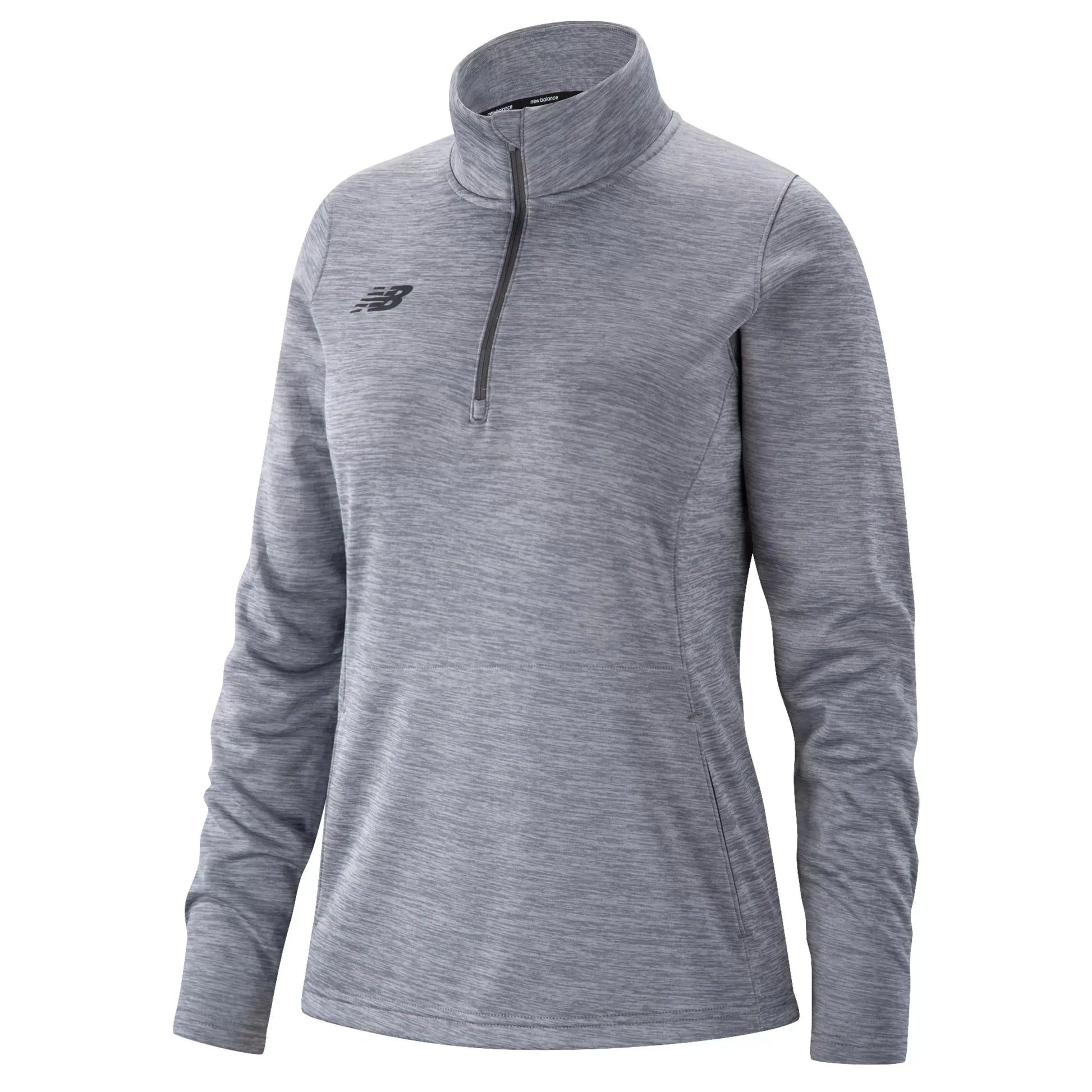 New Balance Women's Thermal Half Zip Heather Grey (Front)