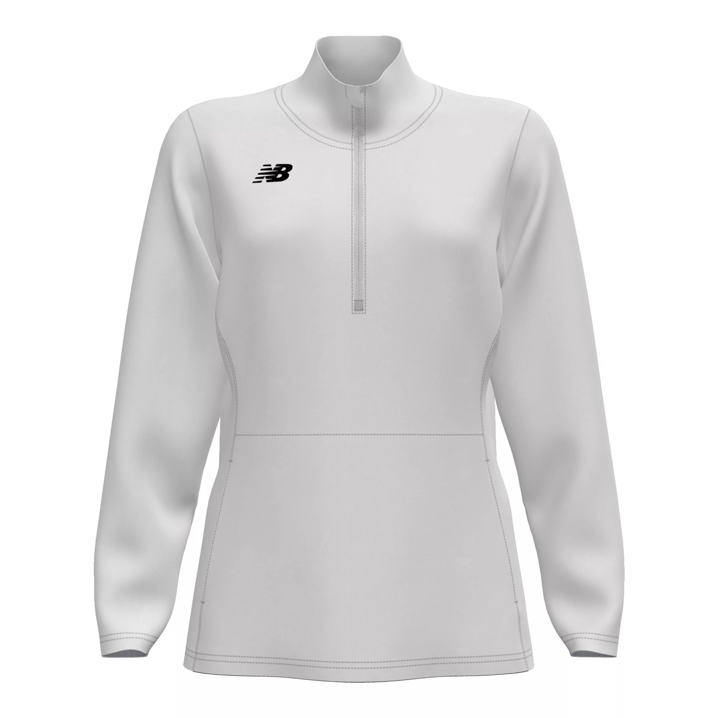 New Balance Women's Thermal Half Zip White (Front)