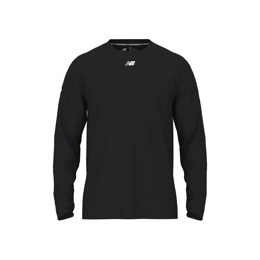 New Balance Men's Activate Long Sleeve Tech T-Shirt Team Black (Front)
