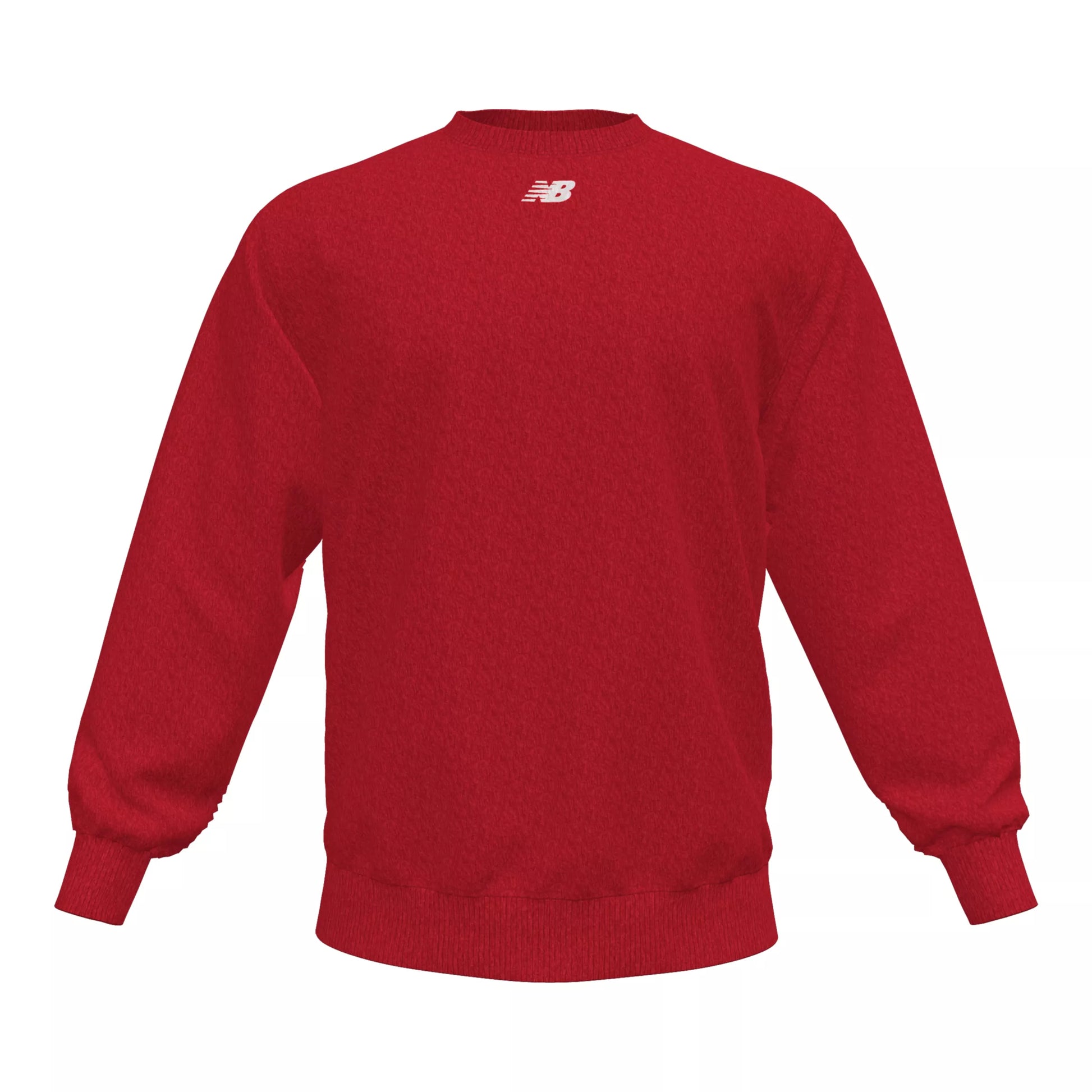 New Balance Men's Crew Fleece Top Team Red (Front)