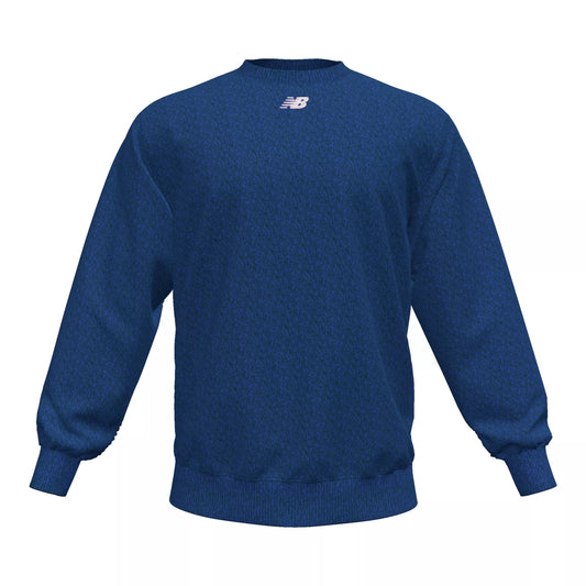 New Balance Men's Crew Fleece Top Team Royal (Front)