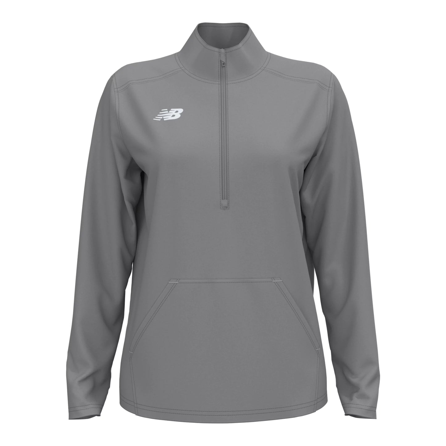 New Balance Women's Midfield Half Zip Gunmetal (Front)