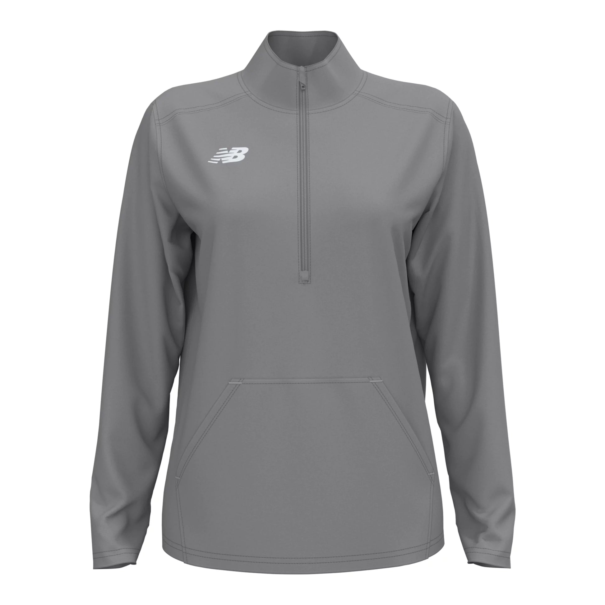 New Balance Women's Midfield Half Zip Gunmetal (Front)