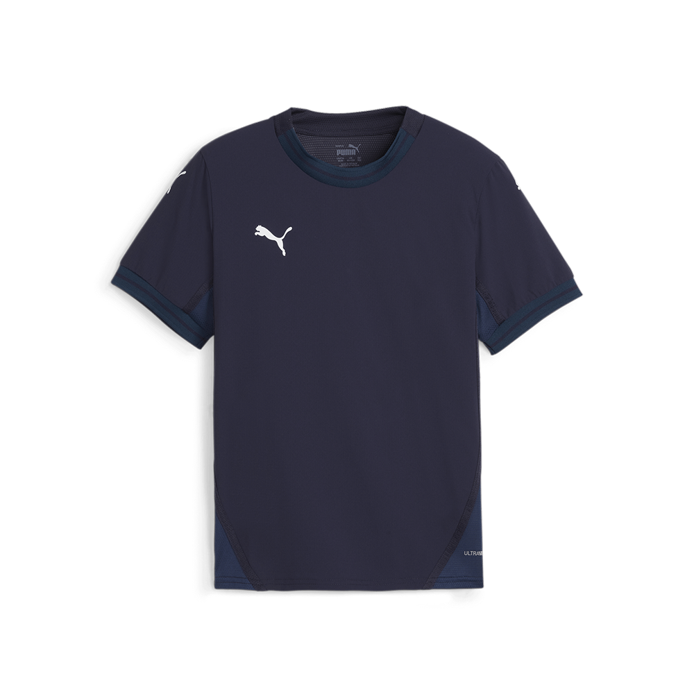 Puma Team Final Jersey Youth Puma Navy-Puma White-Persian Blue (Front)