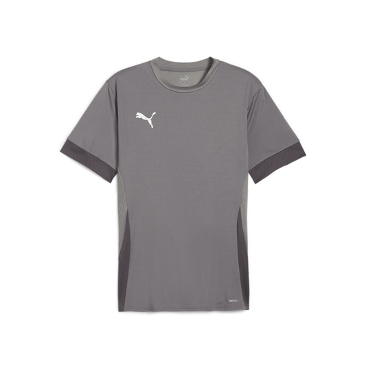 Puma YOUTH Team Goal Matchday Jersey-Cast Iron-Puma White-Shadwo Gray (Front)