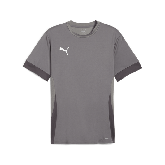 Puma Team Goal Matchday Jersey-Cast Iron-Puma White-Shadwo Gray (Front)