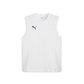 Puma Team Goal Sleeveless Jersey-Puma White-Puma Black-Feather Gray (Front)