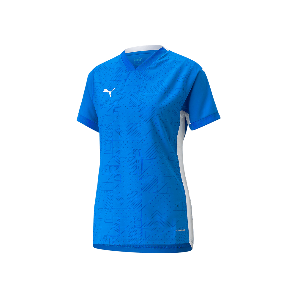 Puma WOMEN'S 2023 Team Cup Jersey Electric Blue Lemonade (Front)