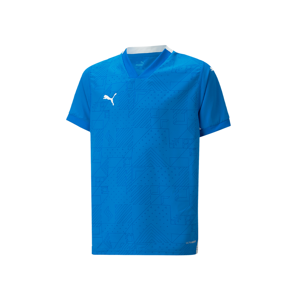 Puma YOUTH 2023 Team Cup Jersey Electric Blue Lemonade (Front)