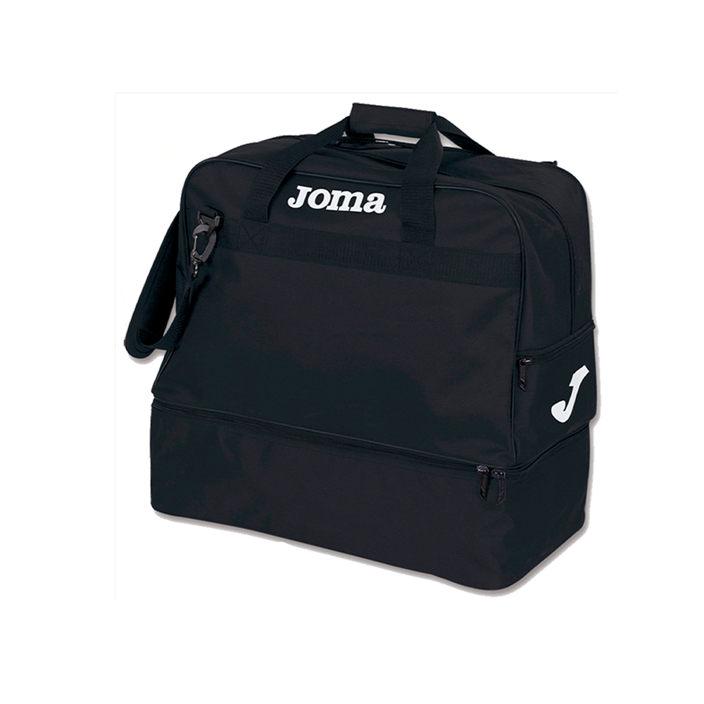 Joma Training III X-Large Duffel Bag Black-White (Lateral - Front)