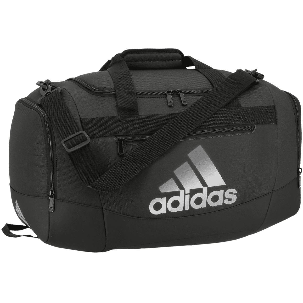 adidas Defender IV Small Duffel Black-Silver (Front)