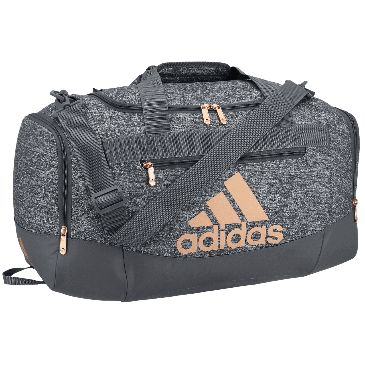 adidas Defender IV Small Duffel Onyx-Rose Gold (Front)