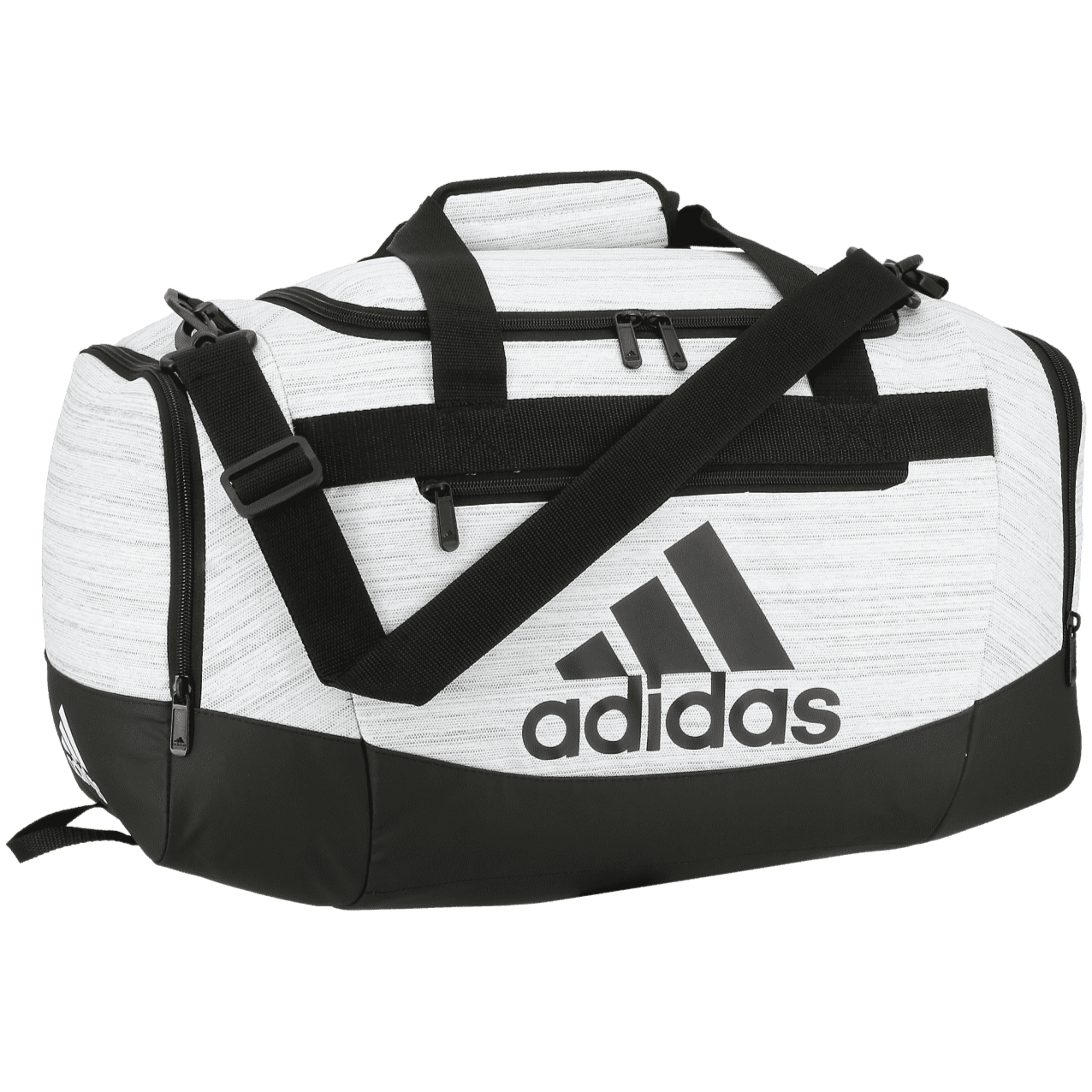 adidas Defender IV Small Duffel White-Black (Front)