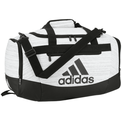 adidas Defender IV Small Duffel White-Black (Front)