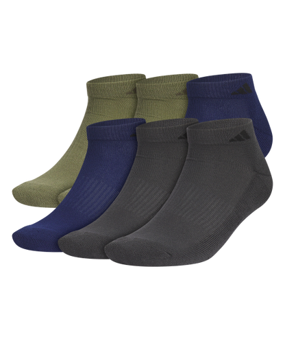 adidas Men's Athletic Cushioned 6 Pack Low Cut Socks