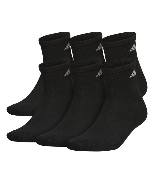 adidas Men's Athletic Cushioned 6-Pack Quarter Socks