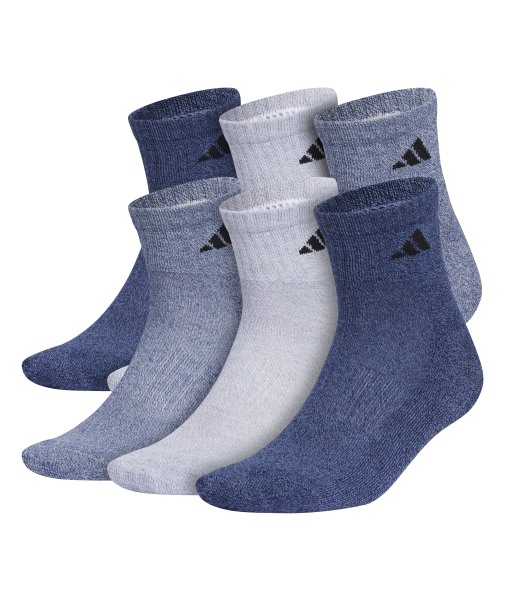 adidas Men's Athletic Cushioned 6-Pack Quarter Socks
