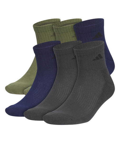 adidas Men's Athletic Cushioned 6-Pack Quarter Socks