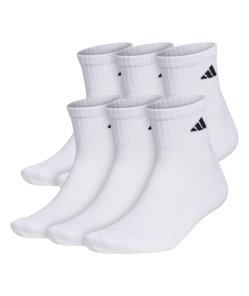 adidas Men's Athletic Cushioned 6-Pack Quarter Socks