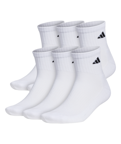 adidas Men's Athletic Cushioned 6-Pack Quarter Socks