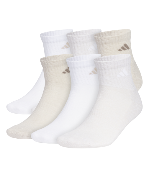 adidas Men's Athletic Cushioned 6-Pack Quarter Socks