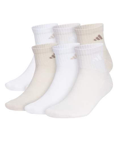 adidas Men's Athletic Cushioned 6-Pack Quarter Socks
