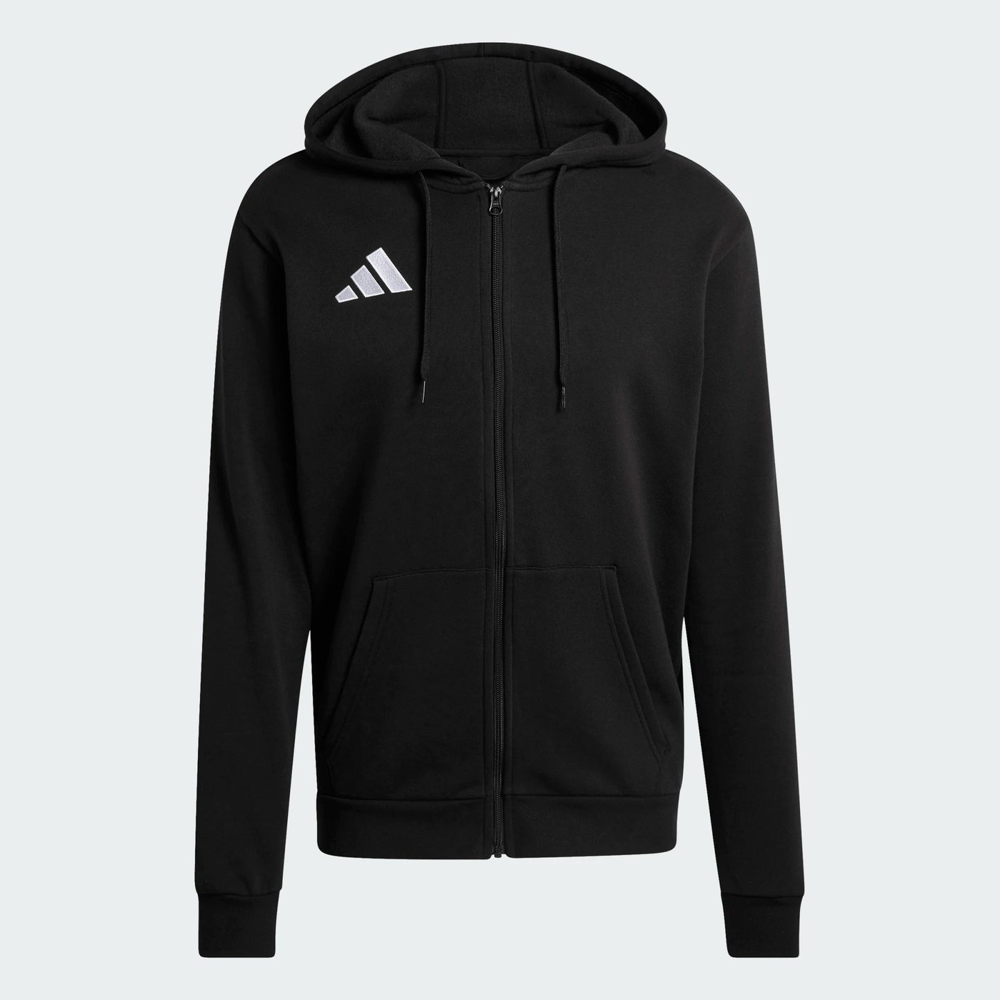 adidas Men's Entrada 26 Full Zip Hoodie Black White