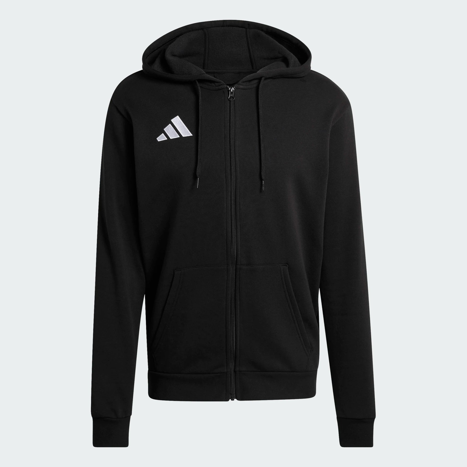adidas Men's Entrada 26 Full Zip Hoodie Black White