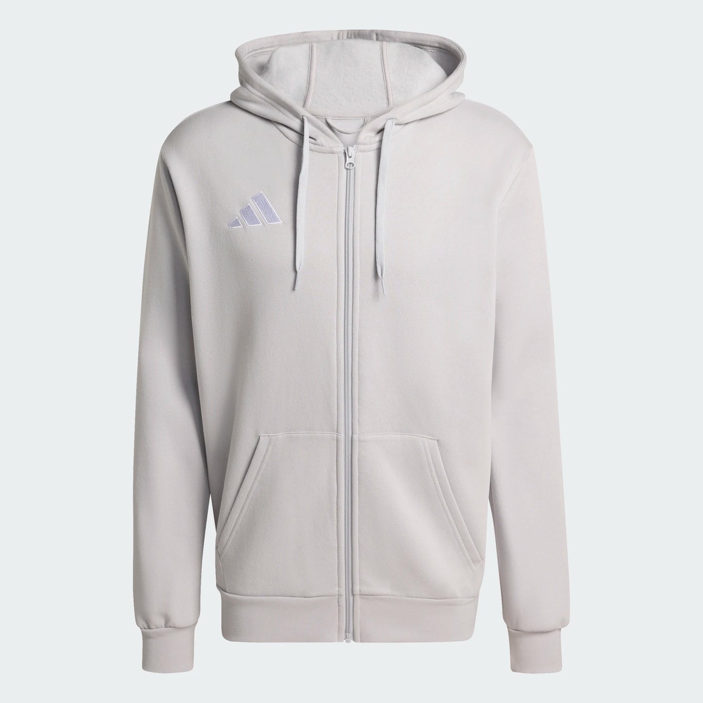 adidas Men's Entrada 26 Full Zip Hoodie Team Light Grey