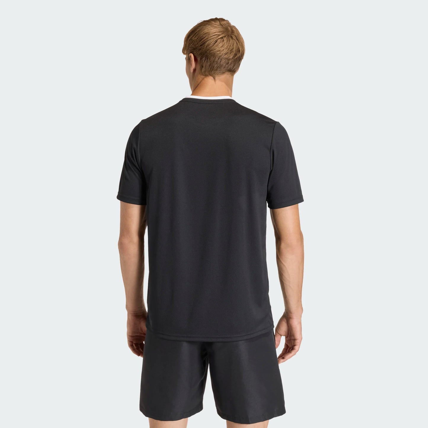 adidas Men's Entrada 26 Polyester Tee Black White back