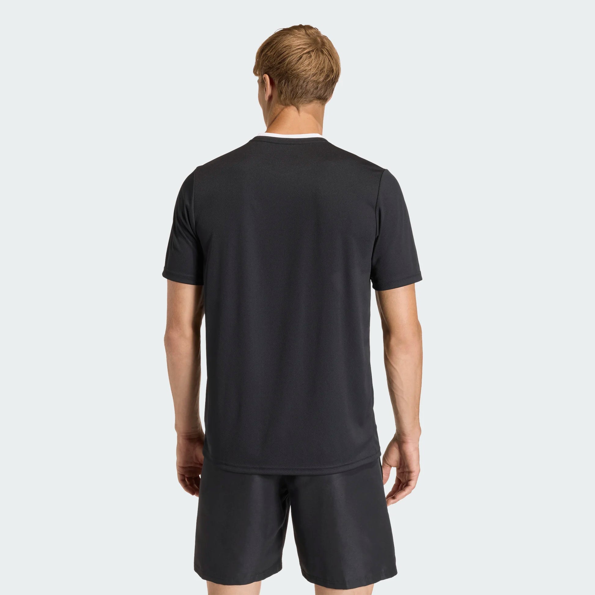adidas Men's Entrada 26 Polyester Tee Black White back