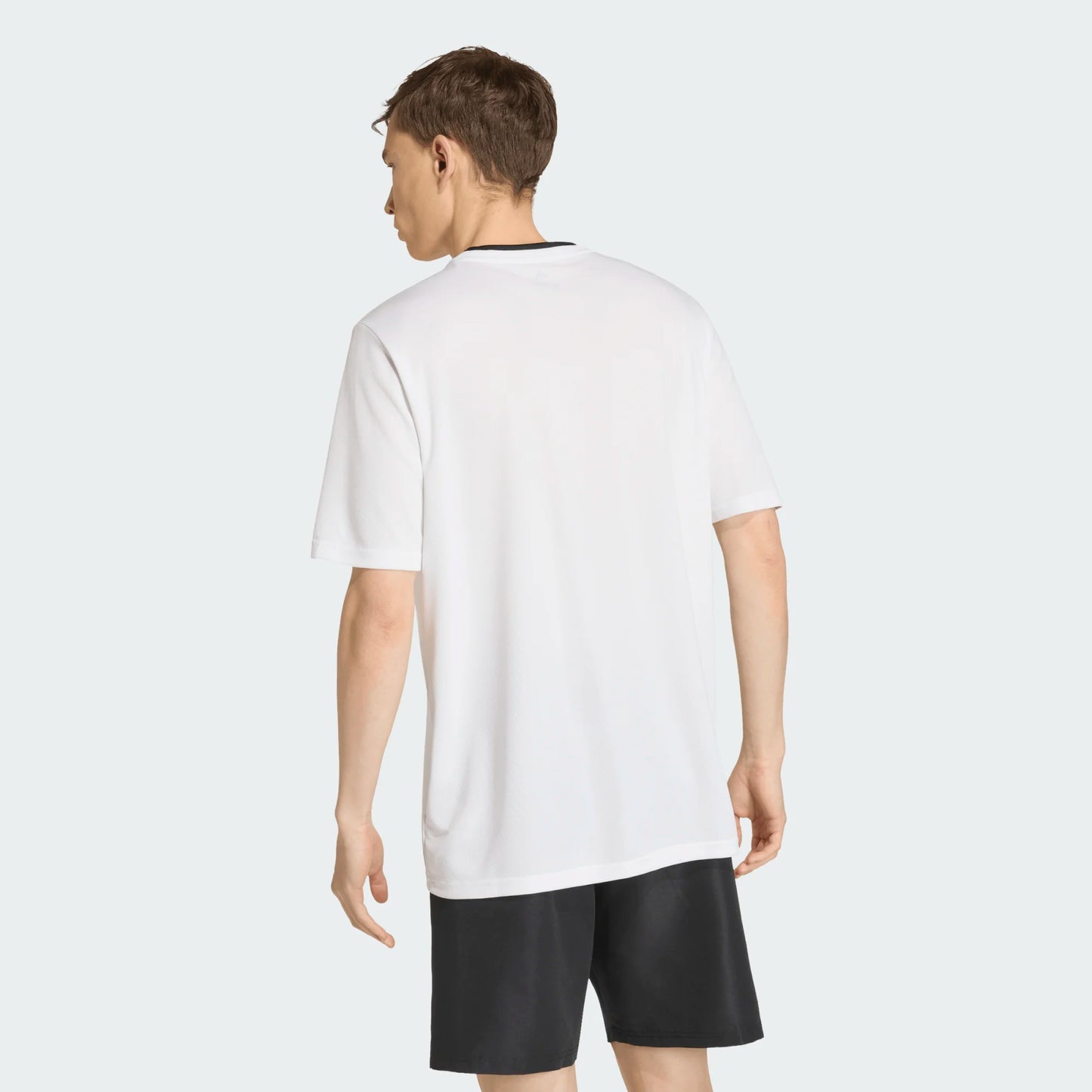 adidas Men's Entrada 26 Polyester Tee White Black back