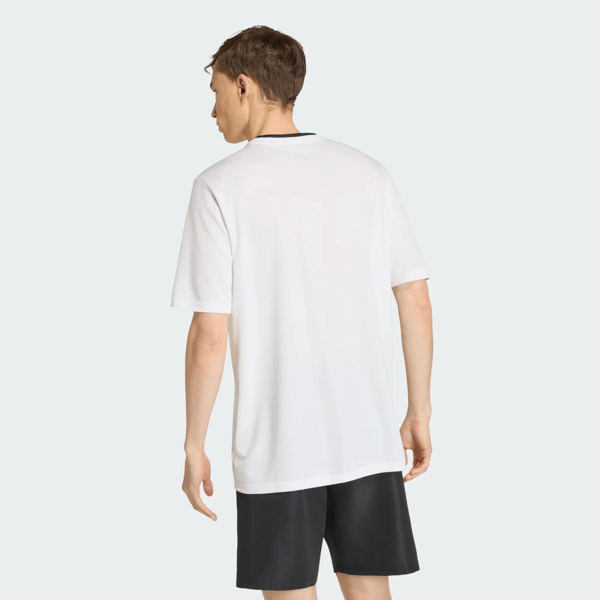 adidas Men's Entrada 26 Polyester Tee White Black back