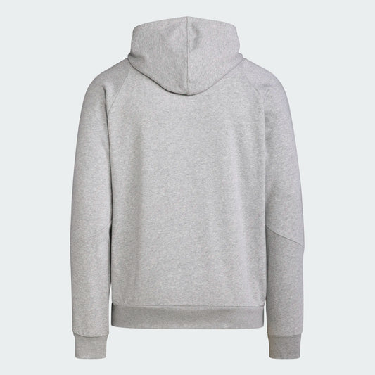 adidas Men's Tiro 24 Sweat Hoodie Medium Grey Heather/White (Back)